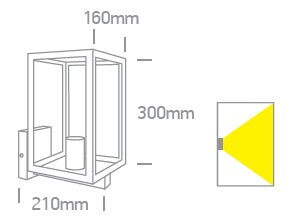 Still C wall light 40W E27 100-240V IP43 negru