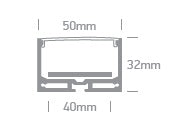 Alu Profile ptr.40mm Strips+Opal capac 2m