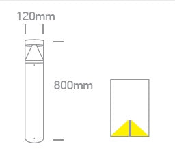 Polis LED LED 12W,4000K,1000lm,Ra 80,230W,IP65, antracit