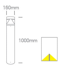 Polis LED, 20W,4000K,1600lm,Ra 80,230W,IP65,anthracite