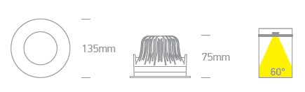Oan LED 20W 230V 1600lm 4000K 60° IP65 alb