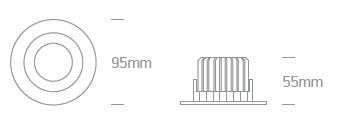 Ban LED 7W 230V 560lm 4000K 60° IP20 alb