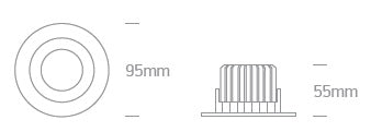 Ban LED 7W 230V 560lm 3000K 60° IP20 alb