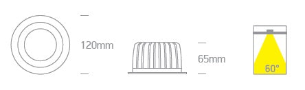 Ean LED 10W 230V 850lm 4000K 60° IP20 alb