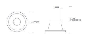 INA-F ST MR16, GU10, 50W, IP20, aluminiu, negru