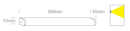 Bano LED, 20W, 3000K, 1700lm, 230V, IP44,crom L-900mm