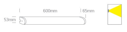 Bano LED, 15W, 3000K, 1300lm, 230V, IP44,crom L-600mm