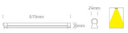 Hader LED 10W 2700-6500K 700lm 230V IP20 dimabil alb