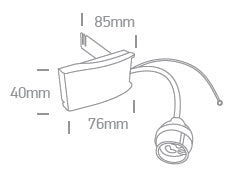 GU10 Sockel mit Halter und Verbindungsstecker