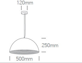 Dela 2, Pendant luminaire, 20W, E27, 100-240V, IP20, negru