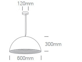 Dela 3, Pendant luminaire, 25W, E27, 100-240V, IP20, negru