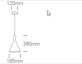 Cil suspendat Iga LED, 12W,100-240V, IP20,negru
