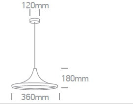 Cil suspendat Lise LED, 12W, 100-240V, IP20,negru
