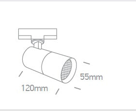 Tony Spot LED, 10W, GU10, MR16, 100-240V, IP20, negru