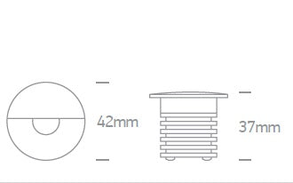 Wally LED, 1W,50lm,3000K,IK08,350mA,IP65,36°,dimabil,negru