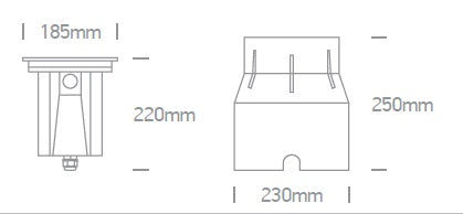 Floro LED, 15W,840lm,3000K,230V, IP67, 20°, inox