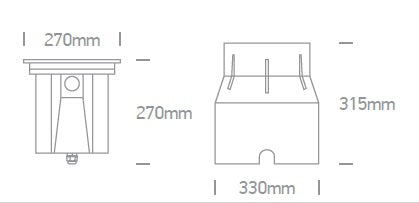 Floro 2 LED,30W,2000lm,3000K,230V,IP67,20°,otel ruginiu