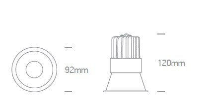 Sunny-L LED, 15W, 1275lm, 3000K, 230V, IP20, 24°, alb