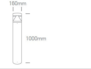 Polis LED, 20W,3000K,1600lm,Ra 80,230W,IP65,antracit