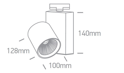 Valo 2 Large LED,42W,3500lm,3000K,230V,IP20,38°,alb