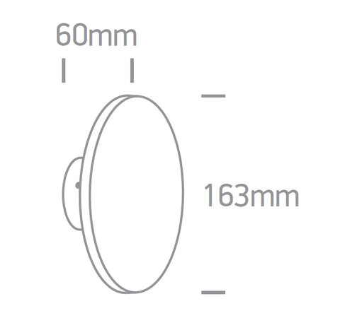 Castor 7W, 600lm, 3000K, 230V, IP54,antracit