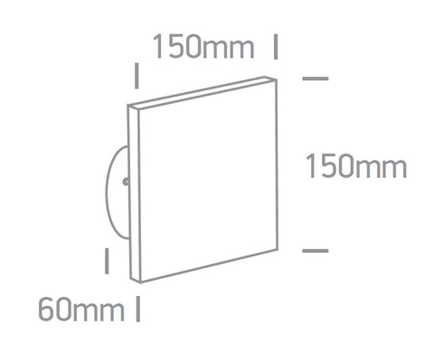 Castor II 7W, 600lm, 3000K, 230V, IP54,antracit