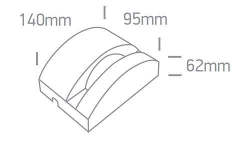 Mirfax LED 6W, 330lm, 3000K, 100-240V, IP65, 270°,anthracite