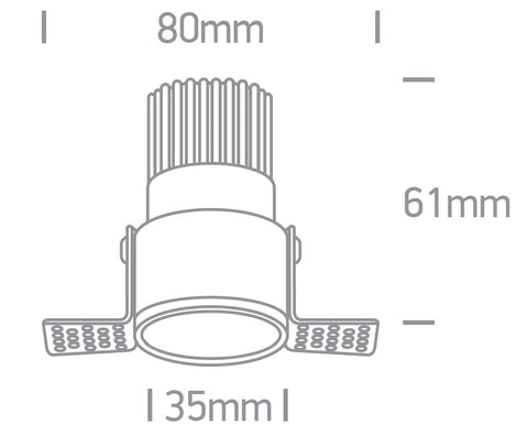 Rea LED 3W, 240lm, 3000K, IP20, 36°, alb