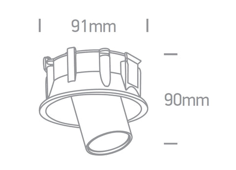 Jupiter 4, LED, 7W, 520lm, 3000K, IP20, 36°, negru