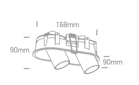 Nynka LED 2x7W, 2x520lm, 3000K, IP20, 36°, alb