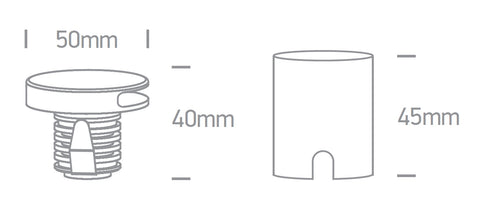 Alnar RD LED 2W, 100lm, 3000K, IP65, alb