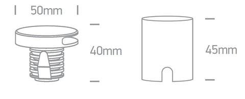 Alnar RD LED 2W, 100lm, 3000K, IP65, negru