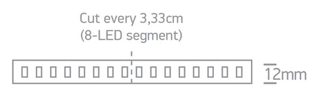 Marra LED Strip 42W/m, 6100lm/m, 3000K, 24VDC, IP20, 2m