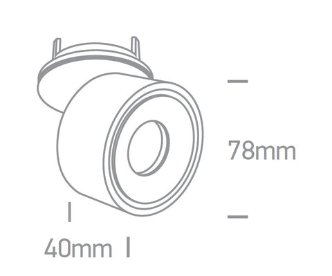 Atria LED 8W, 600lm, 3000K, 230V, IP20, 25°, alb