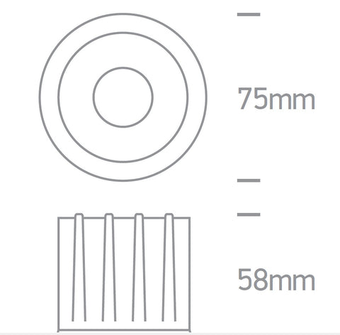 Siro LED 7W, 560lm, 3000K, 230V, IP20, 45°, alb