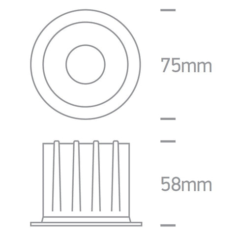 Sadr LED 12W, 960lm, 3000K, 230V, IP20, 45°, negru