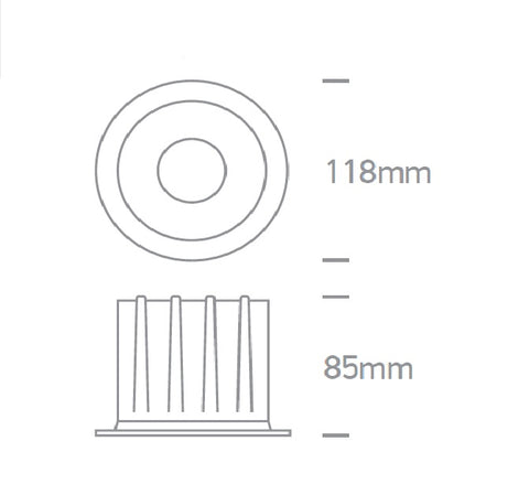 Izar LED 20W, 1600lm, 3000K, 230V, IP20, 45°, alb