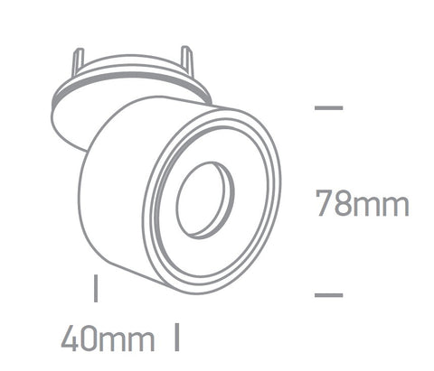 Testo-S 12W, 960lm, 3000K, 230V, IP20, 45°, alb