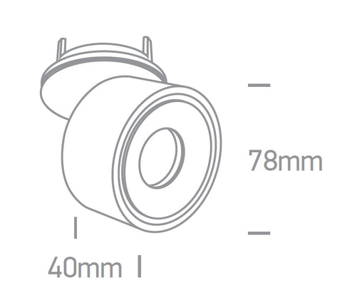 Testo-S 12W, 960lm, 3000K, 230V, IP20, 45°, negru