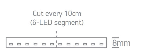Marra LED 4,8W/m, 500lm/m, 4000K, 24VDC, IP20