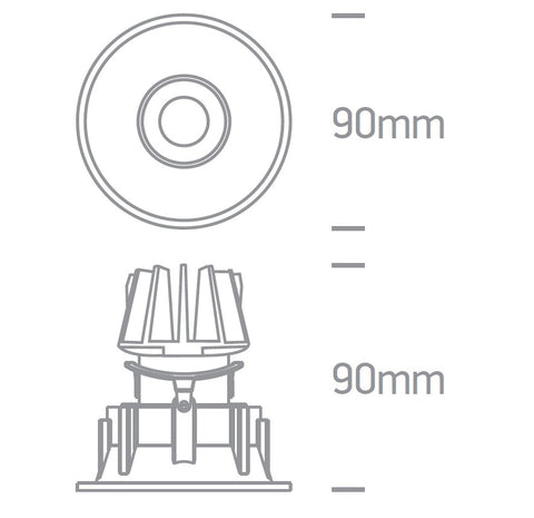 Hamal LED 11W, 820lm, 3000K, 230V, IP20, 38°, alb