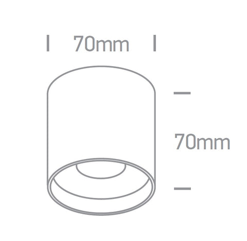 Aludra-S LED 8W, 520lm, 3000K, 230V, IP20, 38°, alb