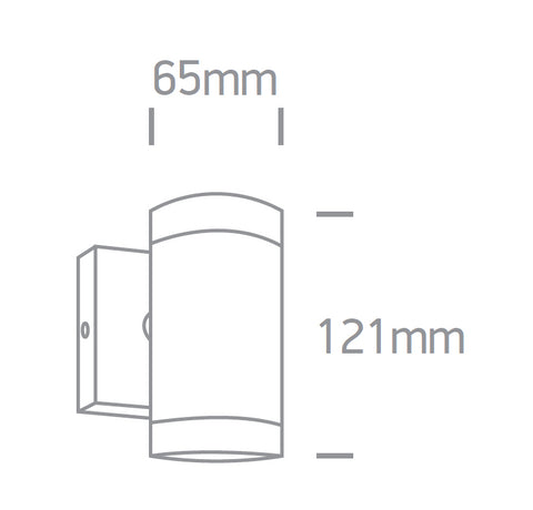 Rolo 1-WL 35W, 100-240V, GU10, IP54, negru