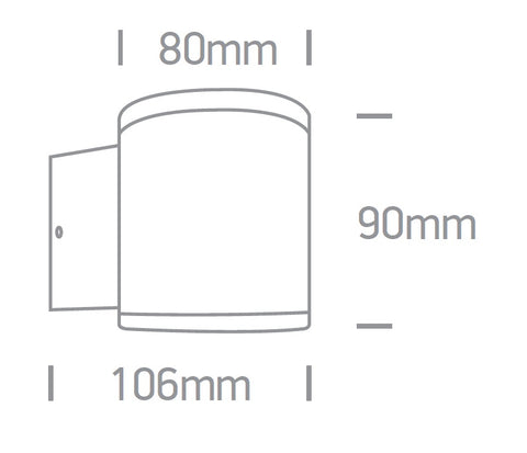 Maria-L-DI-R LED 6x1W, 440lm, 6000K, IP54, negru