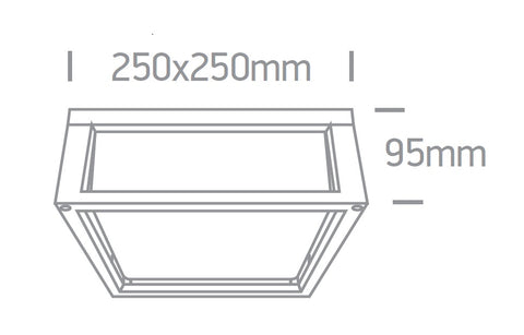 Bono-WL-I-S Wall luminaire 15W, E27, 100-240V, IP54, negru