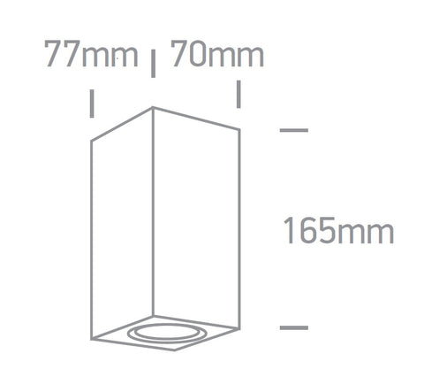 GARO II Wall luminaire 2x7W, 100-240V, GU10, IP65, negru