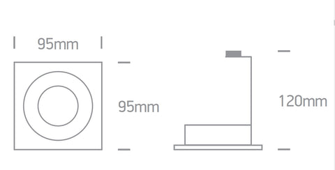 Ina-F MR16 Spot, GU10, 50W, IP20,negru