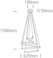 Suna 50W 2500lm 3000K Ra80 230V IP20 alama periata
