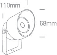 Pila S 5W 200lm 3000K 20° Ra80 230V IP65 antracit