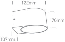 Archi LED 2X6W 960lm 3000K  220-240V IP65 antracit